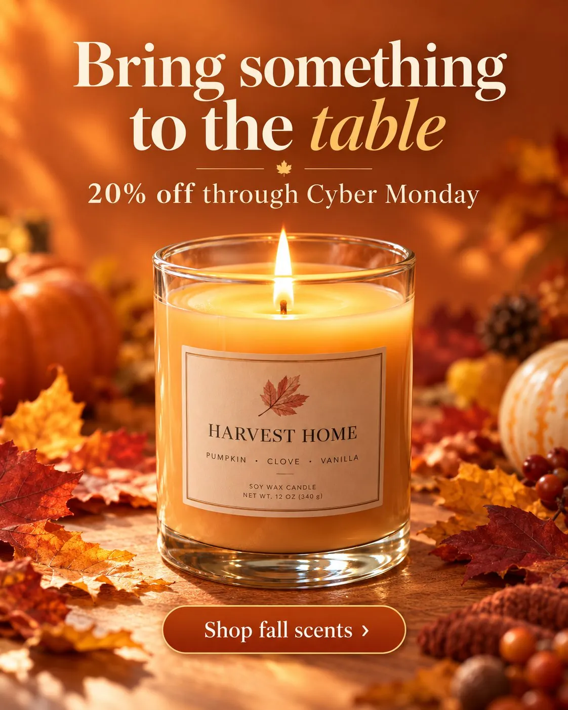 Thanksgiving candle poster