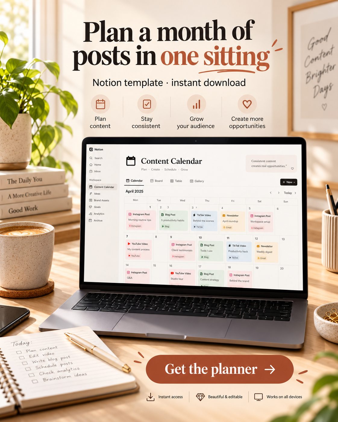 Notion planner poster