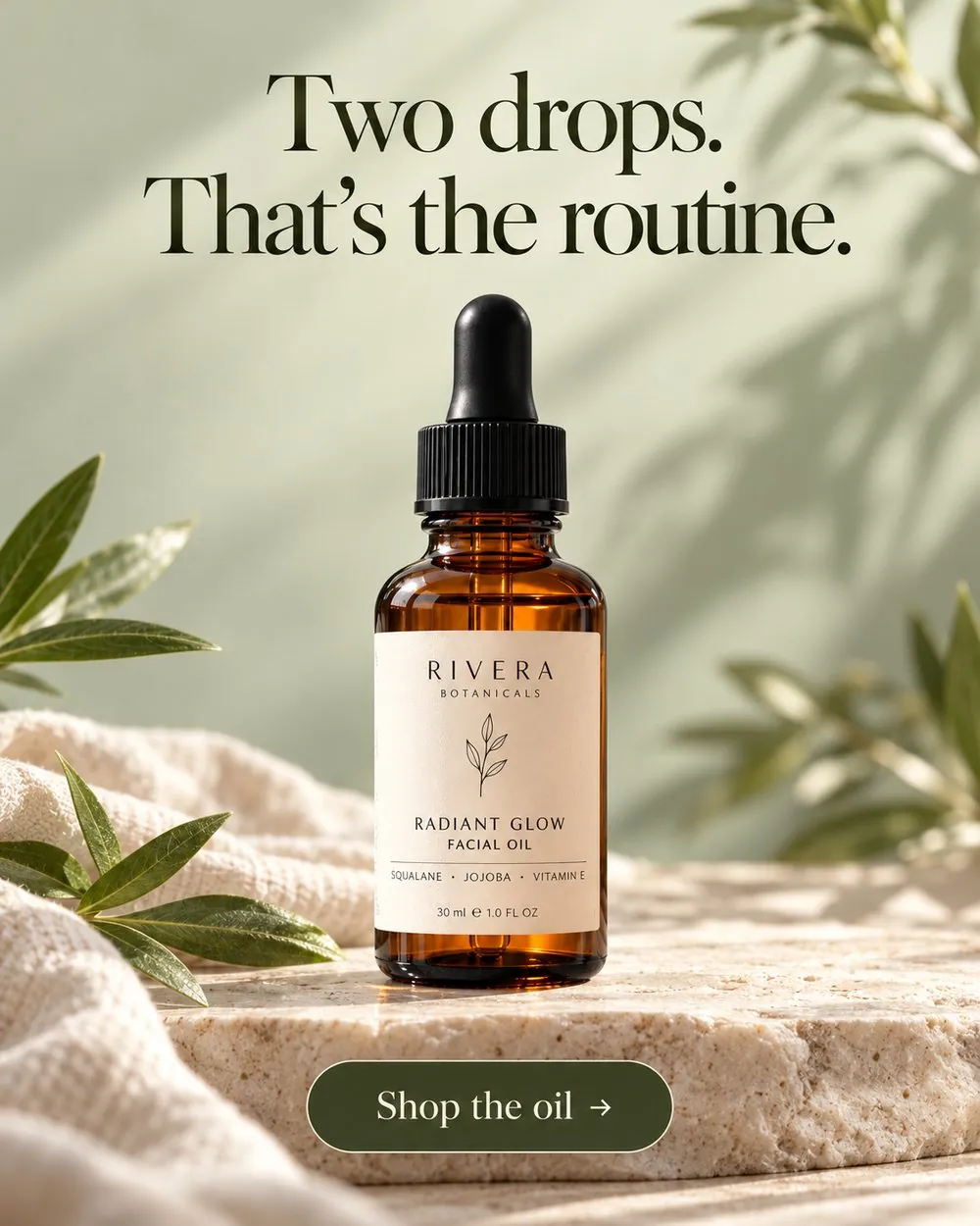 Facial oil poster